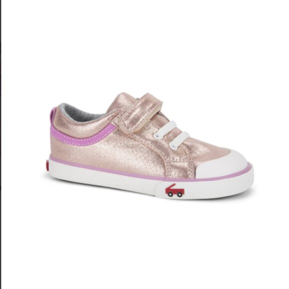 See Kai Run Kristin Pink Shimmer Sneaker Kids Toddler Size 4 - Picture 1 of 5